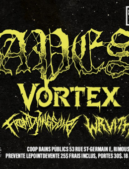 Bains publics | Wrvith + From Dying Suns + Vortex + Apes 