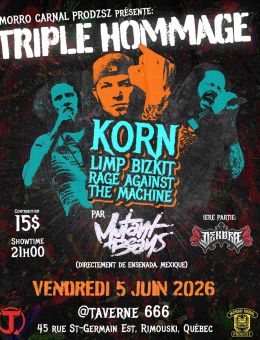 Taverne 666 | Triple hommage | Korn - LimpBizkit - Rage against the machine par Mutant Beans