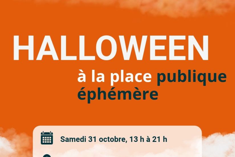 Halloween à la place publique éphémère
